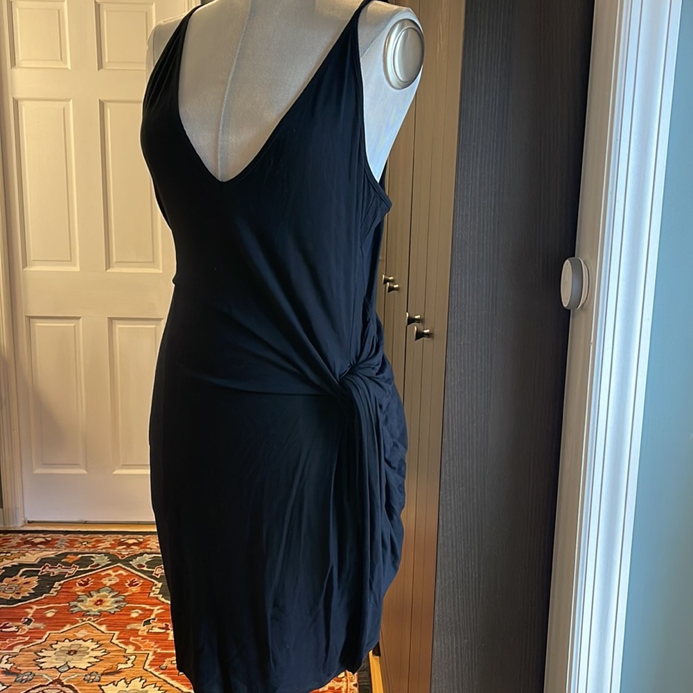ASOS CURVE strappy bodycon side knot in black